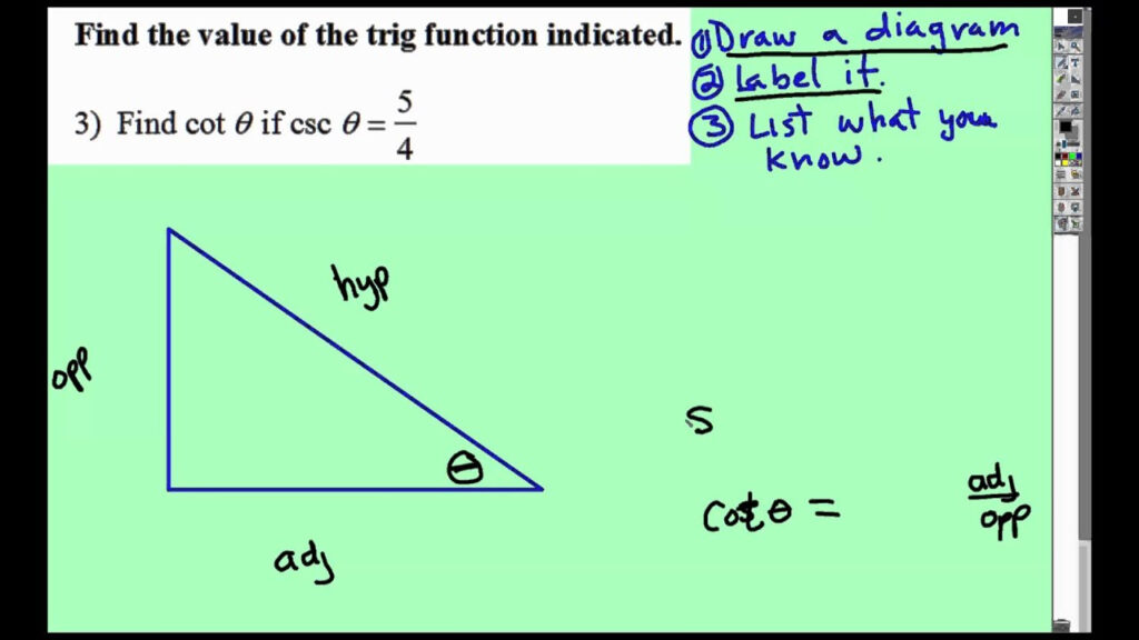 Find Value Given Trig Ratio YouTube