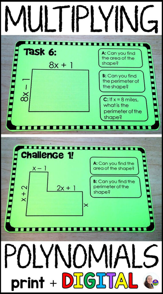 Finding Perimeter And Area Using Polynomials Worksheet Answer Key 