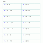 Free Square Root Worksheets PDF And Html