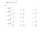 Function Notation Worksheet Algebra 2 with Answer Key