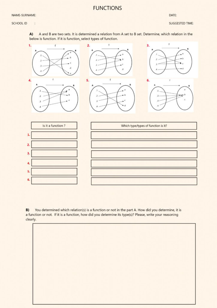 Functions Online Worksheet For 10