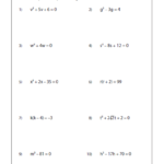 Grade 10 Quadratic Word Problems Worksheet Worksheet