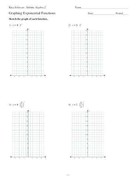 Graphing Exponential Functions Worksheet Algebra 2 Kuta Software 