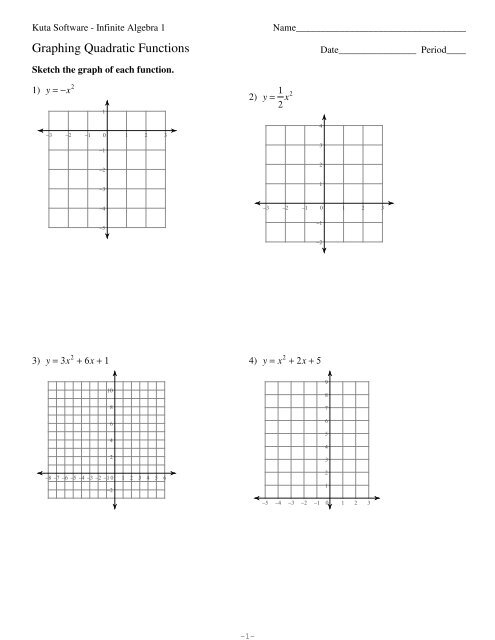 Graphing Quadratic Functions pdf Alg func dt ana afda 