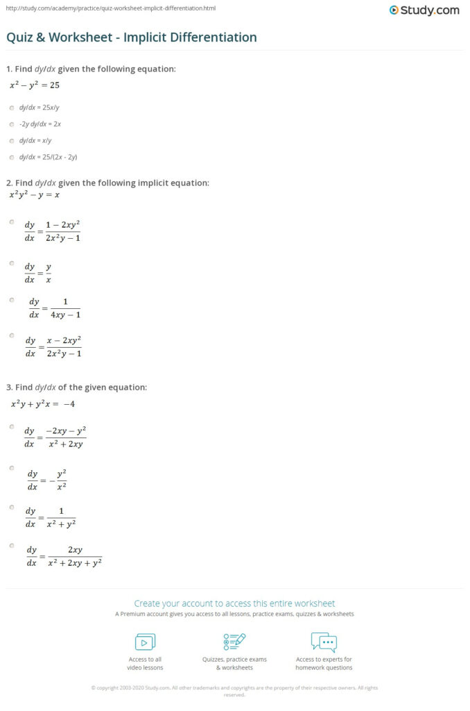 Gudskjelov 33 Sannheter Du Ikke Visste Om Derivative Worksheet Pdf 