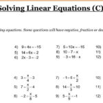 Image Result For Grade 9 Math Worksheets Linear Equations Word