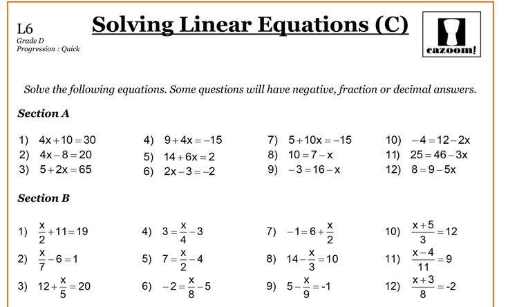 Image Result For Grade 9 Math Worksheets Linear Equations Word 