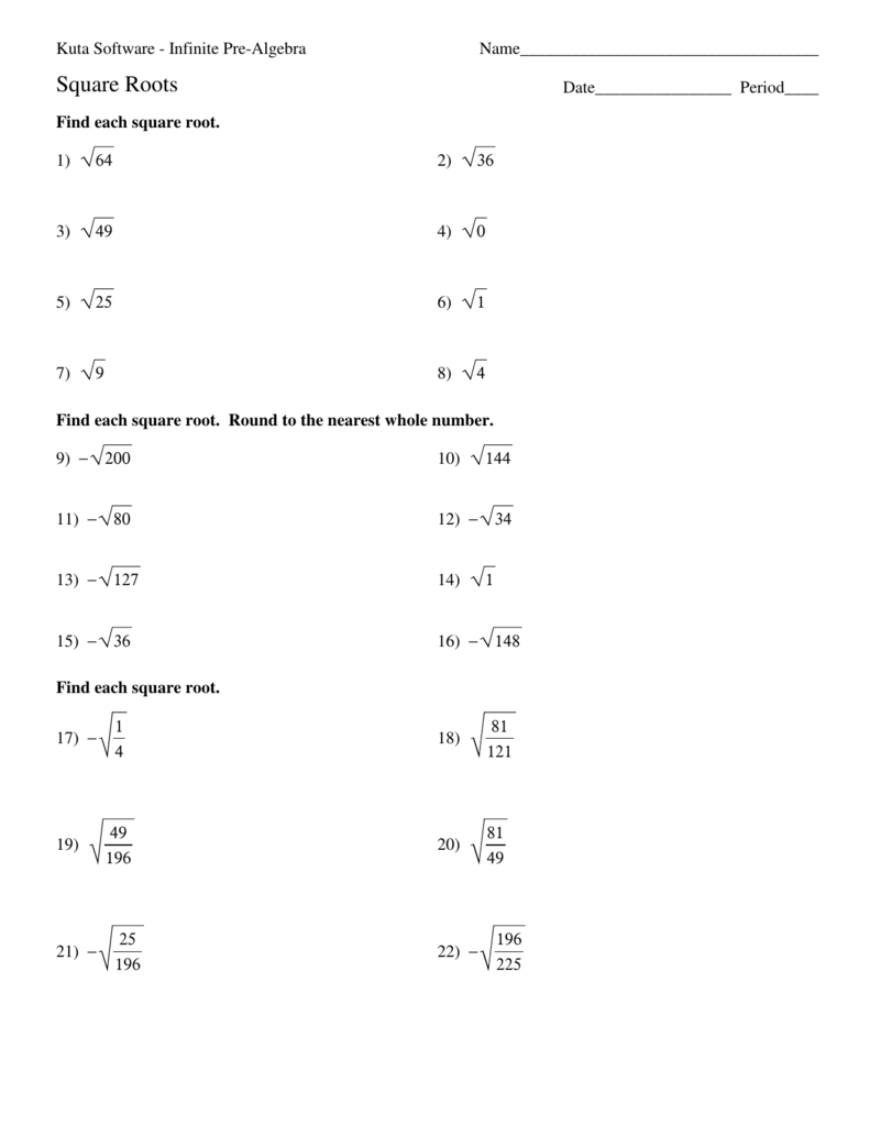 Kuta Software Algebra 1 Cube Root Fractions Cowboyvlero