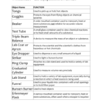 Lab Equipment Worksheet Answers Promotiontablecovers