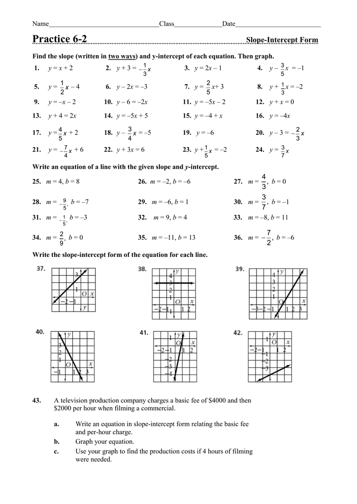 Lesson 6 2 Point slope Form Answer Key TrendingWorld