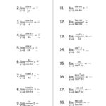 Limit Of Trigonometric Functions Worksheet