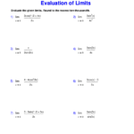 Limits Of Trigonometric Functions Worksheet With Answers Pdf Function