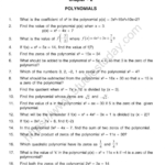 Maths Worksheet For Class 10Th 4 Polynomials Class 10 Worksheet With