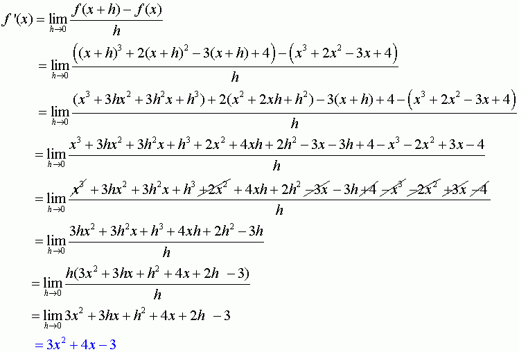 More Differentiation By First Principles