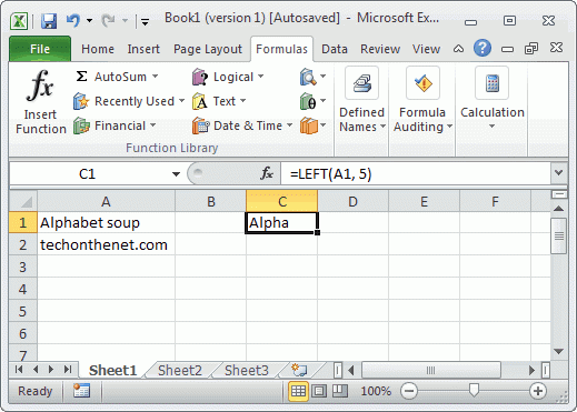 MS Excel How To Use The LEFT Function WS VBA 