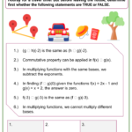 Multiplication Of Functions Math Worksheets Aged 12 14