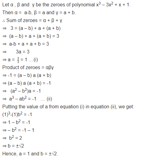 NCERT Solutions For Class 10 Maths Chapter 2 Polynomials Ex 2 4 NCERT SOLUTIONS