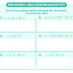 Polynomial Long Division Worksheet Download Free Printables For Kids