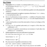 Polynomials Class 10 Worksheet With Answers Worksheet Lab