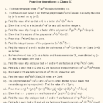 Polynomials Class 9 Worksheet Pdf Thekidsworksheet