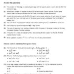 Quadratic Equation Word Problems Worksheet With Answers Pdf EduForKid