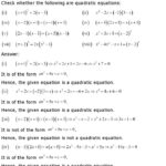 Quadratic Equations Class 10 Mathematics NCERT Solutions