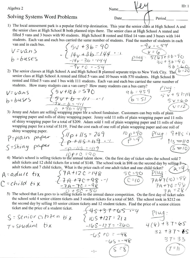 Quadratic Word Problems Worksheet Inspireoont