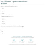 Quiz Worksheet Logarithmic Differentiation Derivatives Study