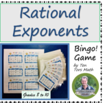 Rational fractional Negative Exponents Activity FREE Made By