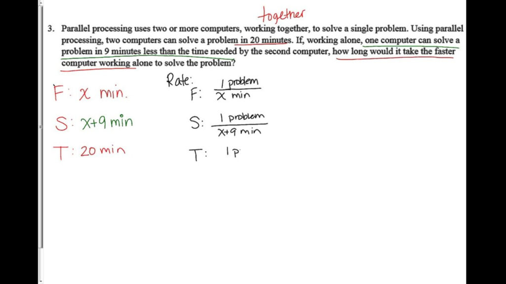 Rational Functions Word Problems YouTube