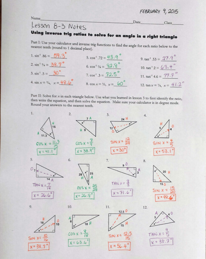 Read Online Trigonometry Worksheet Answers Copy Vcon duhs edu pk