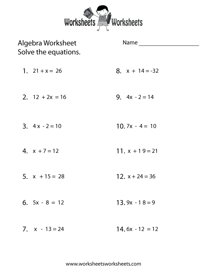 Related Image Matem 1er A o Algebra Basic Algebra Worksheets Y En 