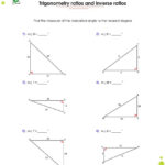 Right Triangle Trigonometry Worksheet