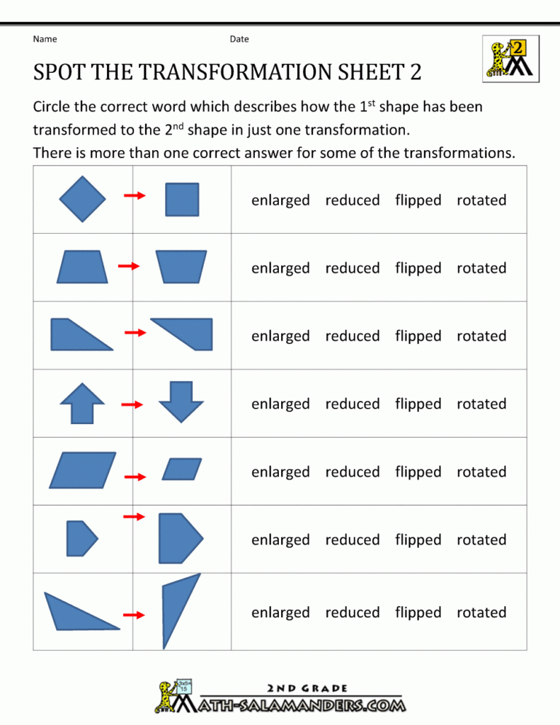 Rotations Worksheet 8Th Grade Geometry Worksheets Transformations 
