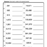 Rounding Whole Numbers Grade 5 Worksheet 25 Rounding Decimals