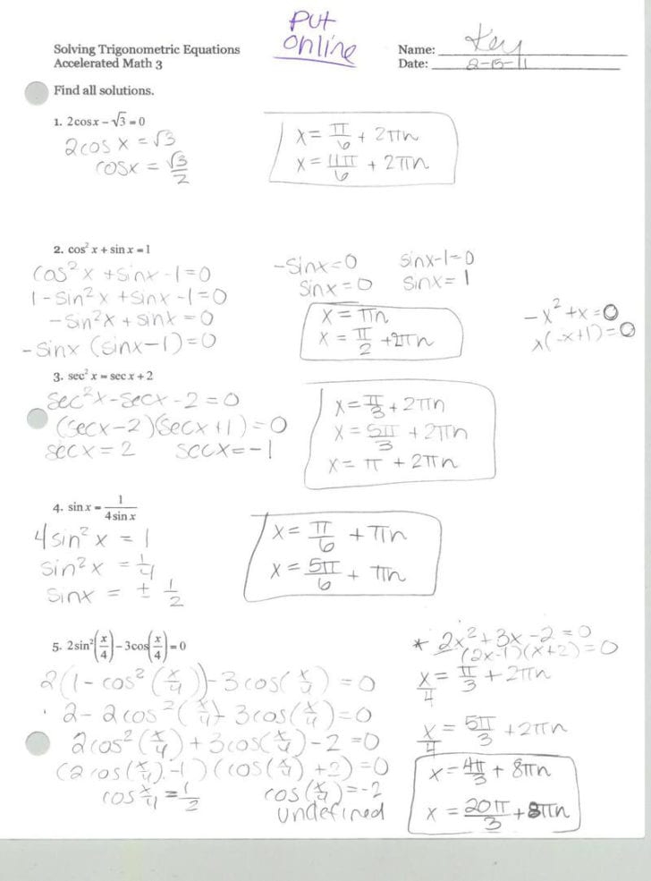 Simplifying Trig Identities Worksheet Db excel