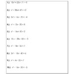 Solve Quadratic Equations By Competing The Square Worksheets