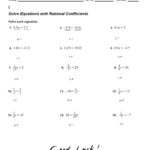 Solving Equations With Rational Coefficients Worksheet