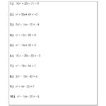 Solving Quadratic Equations By Completing The Square Worksheet Db