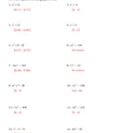 Solving Quadratic Equations By Square Roots Worksheet