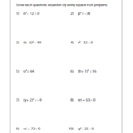 Solving Quadratic Equations Square Root Law Kuta Tessshebaylo