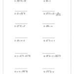 Solving Radical Equations Worksheet Equations Worksheets