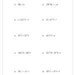 Solving Radical Equations Worksheets Math Monks