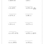 Solving Radical Equations Worksheets Math Monks