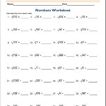 Square And Cube Roots Worksheet