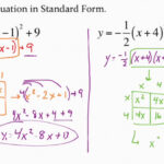 Standard Quadratic Form Writing A Quadratic Function In Standard Form