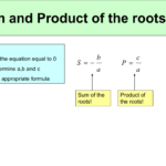 Sum And Product Of The Roots