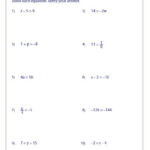 This Collection Of Worksheets Incorporates One Step Equations Two Step