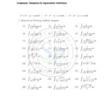 This Post Is About Worksheet Of Integration By Trigonometric