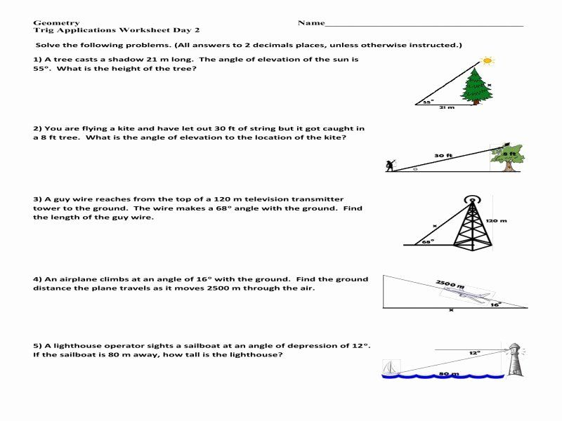 Trig Worksheets With Answers